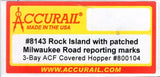 Accurail 8143-1 Milwaukee Road MILW 800104 ex-Rock 47' ACF Covered Hopper Kit