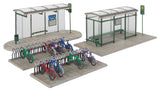 HO Scale Walthers Cornerstone 933-3552 Modern Bus Shelter Kit with Accessories