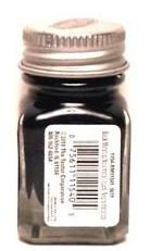 Testors 1154 Black Metallic Enamel 1/4 oz Paint Bottle