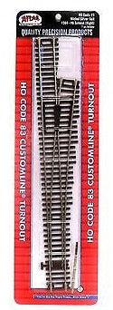 HO Scale Atlas 564 Code 83 #6 Custom Right-Hand Turnout