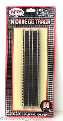 N Scale Atlas 2002 Code 55 6" Straight Track 6 pcs