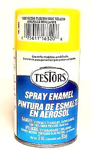 Testors 1632 Bug Yellow 3 oz Enamel Paint Spray Can
