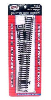 HO Scale Atlas 561 Code 83 #4 Custom Left-Hand Turnout