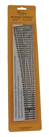 HO Scale Micro Engineering 14-705 Code 83 Left Hand #6 Turnout