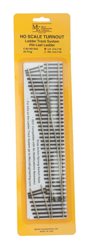 HO Scale Micro Engineering 14-718 Code 83 #5e Left-Hand Last Ladder Track System Turnout