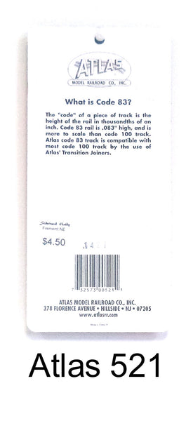 Atlas 520 - Code 83 9" Straight 6 Pcs - HO Scale - Foto 2
