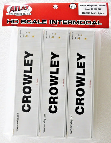 HO Scale Atlas 20006729 Crowley 40' Reefer Container 3-Pack Set #2