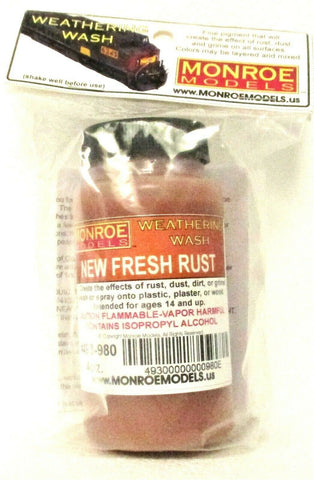 Monroe Models 980 New Fresh Rust Weathering Wash 4oz Bottle