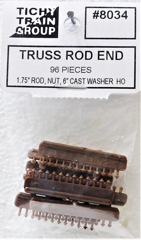 HO Scale Tichy Train Group 8034 End Bolt Detail for Freight Cars w/Truss Rods