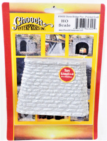 HO Scale Chooch 8430 Resin Single-Track Cut Stone Bridge Pier w/Pointed End