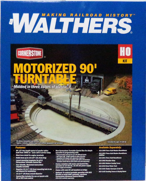 HO Scale Walthers Cornerstone Kit #933-3135 90' Motorized Turntable - Model  Train Market