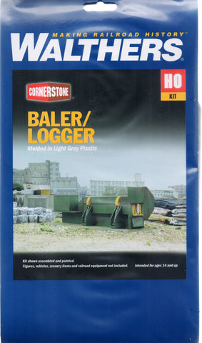 HO Scale Walthers Cornerstone 933-3631 Metal Scrap Baler/Logger Kit