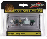 HO Scale Woodland Scenics AutoScenes AS5526 Lubeners Couple Loading Car
