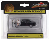 HO Scale Woodland Scenics AutoScenes AS5530 Spoonin'-N-Croonin' Black Coupe