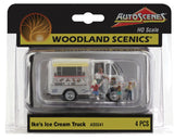 HO Scale Woodland Scenics AutoScenes AS5541 Ike's Ice Cream Truck/Van