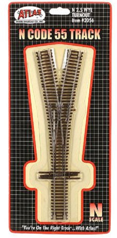 N Scale Atlas 2056 Code 55 #2-1/2 Wye Turnout
