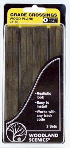 O Scale Woodland Scenics C1145 Wood Grade Crossing (2) pkg