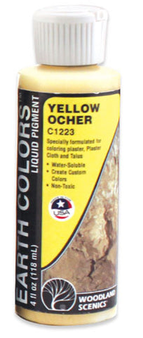 Woodland Scenics C1223 Earth Colors Yellow Ocher Pigment 4 fl oz (118 mL) Bottle
