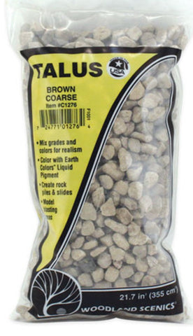 Woodland Scenics C1276 Coarse Brown Talus Rock 21.6 Cubic Inch Bag