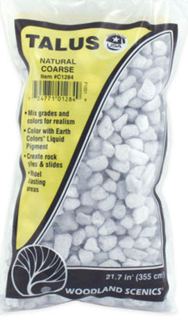 Woodland Scenics C1284 Coarse Natural Talus Rock 21.6 Cubic Inch Bag