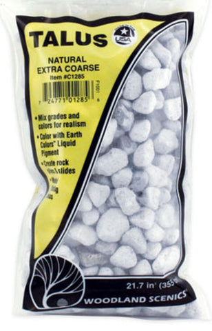 Woodland Scenics C1285 Extra Coarse Natural Talus Rock 21.6 Cubic Inch Bag