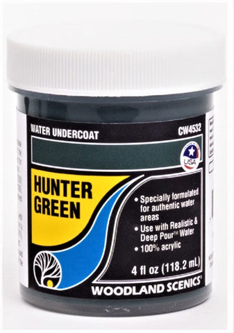 Woodland Scenics Water System CW4532 Hunter Green Water Undercoat 4 fl oz