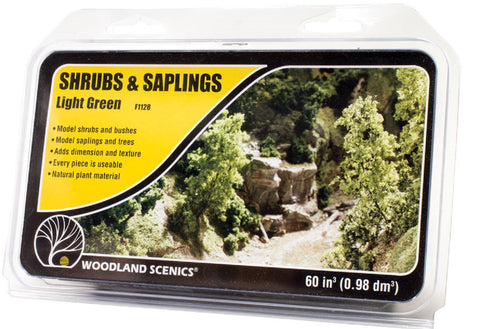 Woodland Scenics F1128 Fine-Leaf Foliage Shrubs & Saplings Light Green 60 ci