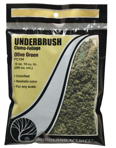 Woodland Scenics FC135 Light Green Underbrush 21.6 cu in (353 cu cm) Bag