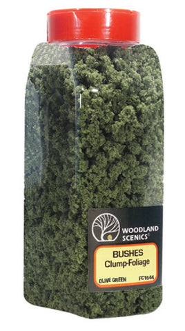 Woodland Scenics FC1644 Olive Green Bushes Shaker 57.7 cu in (945 cu cm)