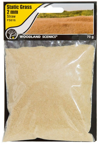 Woodland Scenics FS616 Field System Static Grass Straw 1/16" 2mm Fibers