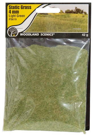 Woodland Scenics FS619 Field System Static Grass Light Green 1/8" 4mm Fibers