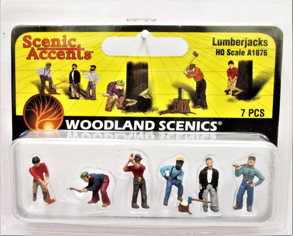 HO Scale Woodland Scenics A1876 Lumberjacks Figures (6) pcs – Sidetrack  Hobby