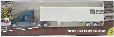 HO Scale Classic Metal Works 105 Northtech Chemical 2000s Semi Tractor-Trailer Set