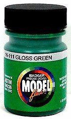 Badger Model Flex 16-111 Gloss Green 1 oz Acrylic Paint Bottle