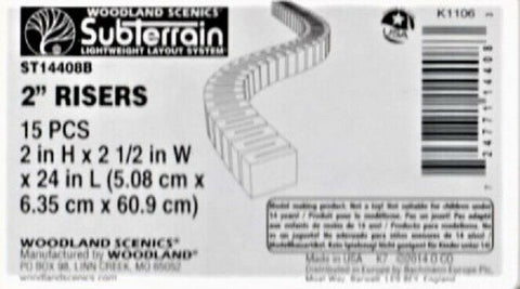 Woodland Scenics ST1440B Sub Terrain System 2" inch Foam Risers Bulk Pack 15 pcs