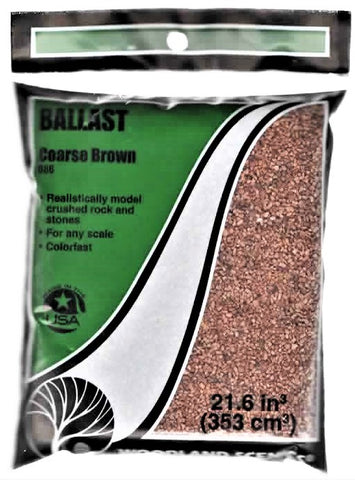 Woodland Scenics B86 Coarse Brown Ballast 18 cubic Inch Bag
