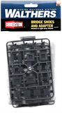 HO Scale Walthers Cornerstone 933-4559 Bridge Shoes & Adapters Assortment Kit