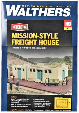 HO Scale Walthers Cornerstone 933-2921 Mission-Style Freight House Kit