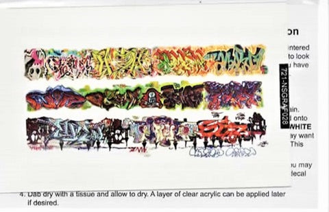 N Scale T2 Decals NSGRAF028 Graffiti Decal Set #28