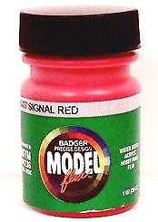 Badger Model Flex 16-07 Signal Red 1 oz Acrylic Paint Bottle