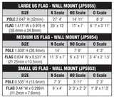 All Scale Woodland Scenics JP5955 Just Plug Large Waving US Flag Wall Mount