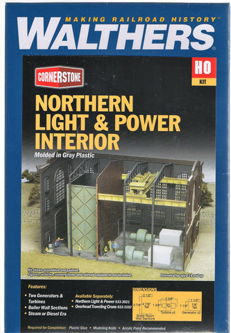 HO Scale Walthers Cornerstone 933-3130 Northern Light & Power Interior Kit