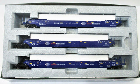 HO Scale Kato 30-9056 Pacer Stacktrain BRAN 6066 Gunderson Maxi IV Well Car Set