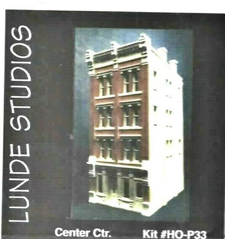 HO Scale Lunde Studios P-33 Center Ctr Resin Building Kit