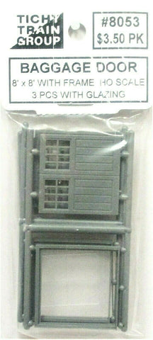 HO Scale Tichy Train Group 8053 16 Lite Baggage Room Double Doors pkg (3)