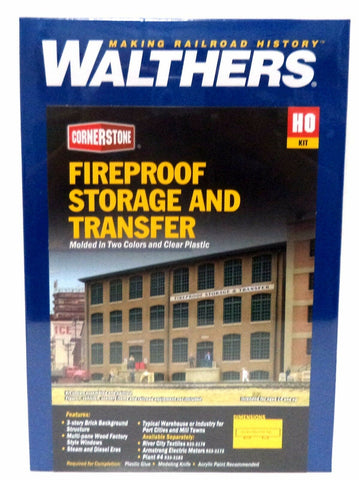 HO Scale Walthers Cornerstone 933-3189 Fireproof Storage Background Building Kit