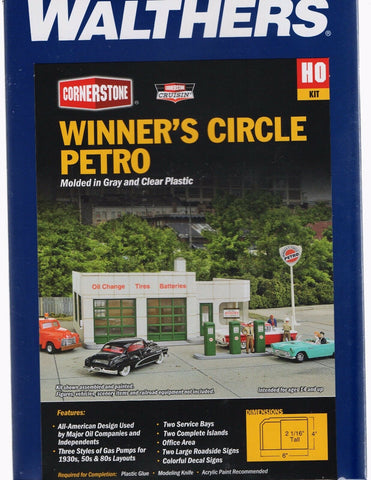 HO Scale Walthers Cornerstone 933-3479 Winner's Circle Petro Building Kit