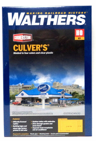 HO Scale Walthers Cornerstone 933-3486 Culver's Restaurant Building Kit
