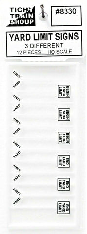 HO Scale Tichy Train Group 8330 Yard Limit Signs (12) pcs