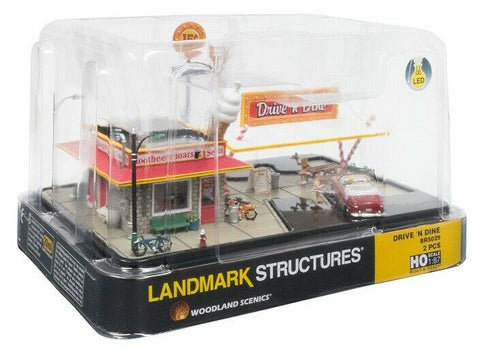 HO Scale Woodland Scenics BR5029 Built & Ready Drive n' Dine Inn Restaurant
